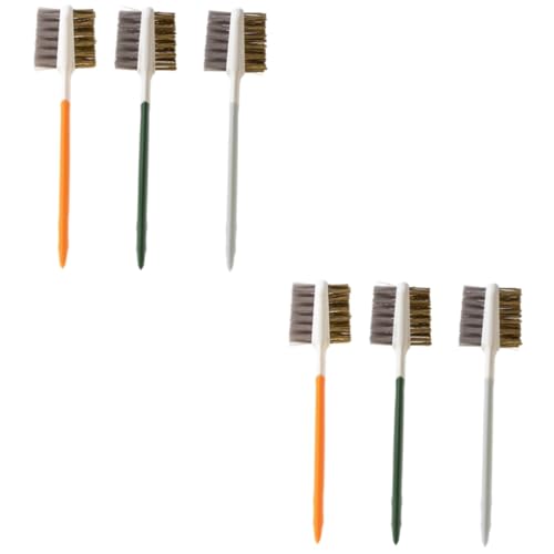 OUNONA 2sets Cooktop Brush for Stovetop Cleaning Double-Ended Gas Stove Cleaner Brush Kitchen Cleaning Tools 3pcs*2