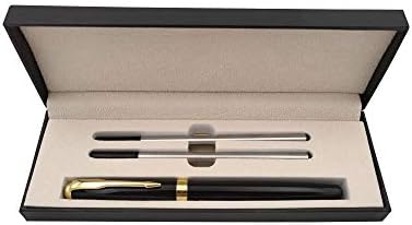 Accod Rollerball Pen Office Signature Pen with 2 Black Refills(0.5mm)Nice for Friend Classmates Family and Colleagues(Black #2)