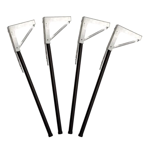 Waddell 29" Folding Game Table Legs (Set of 4, Black) | Includes Mounting Screws & Floor Protectors | 16G 1" Tubular Steel Collapsible Replacement Legs for DIY Card, Picnic, Serving, Snack Table