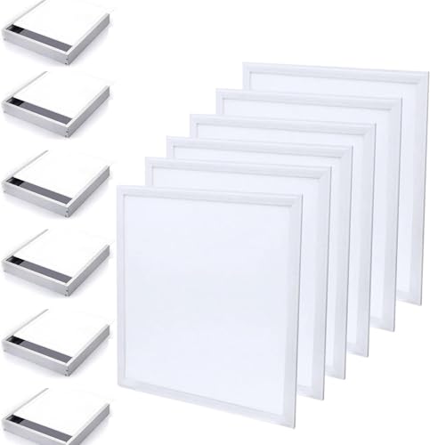 Europalamp - 6 Dalles LED 60x60cm 40W Blanc neutre 4000k 4000Lm Haute Luminosité - Adaptation aux...
