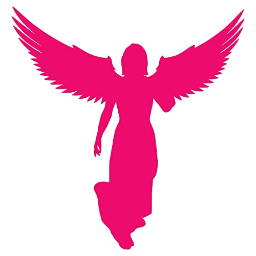 Image of Angel With Wings (Pink) (Set Of 2) Premium Waterproof Vinyl Decal Stickers For Laptop Phone Accessory Helmet Car Window Bumper Mug Tuber Cup Door Wall Decoration