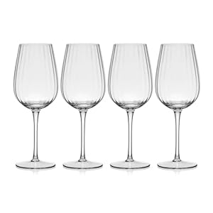 Mikasa Optic Set of 4 White Wine Glasses, 15 Ounce Mikasa Optic Set of 4 White Wine Glasses 15 Ounce