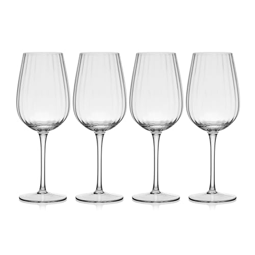 Mikasa Optic Set of 4 White Wine Glasses 15 Ounce