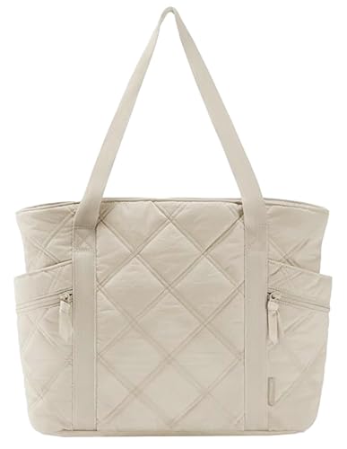 Sac à bandoulière avec fermeture éclair grand format nylon matelassé