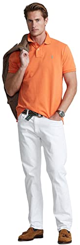 Image of Polo Ralph Lauren Men Custom Fit Mesh Pony Logo Shirt (XL, MayOranage)