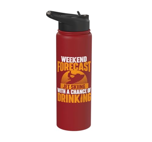 Weekend Forecast Jet Ski Insulated Water Bottle