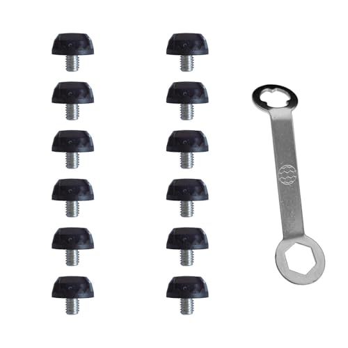 Menolana 12Pcs Soccer Boot Cleats Rugby Firm Ground M5 Threaded
