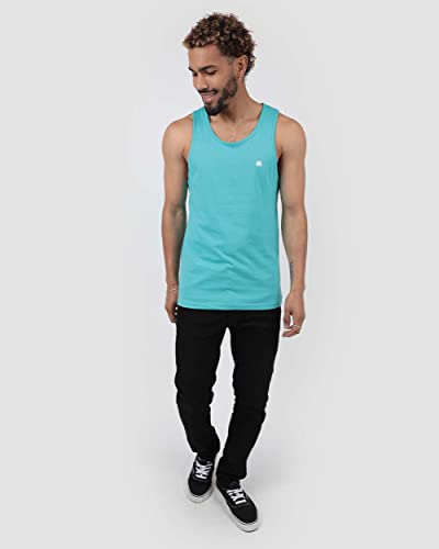 Into The Am Men's Basic Tank Tops - Soft Fitted Everyday Premium Sleeveless Muscle Shirt Bro Tanks For Guys (Tahiti Blue, Small) #TOP3
