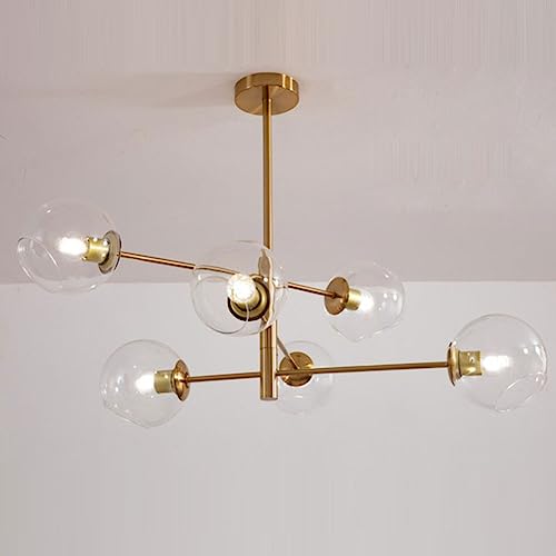 Lampe à suspension en verre irrégulier gris fumé pour salon chic
