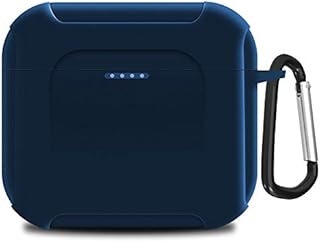 Geekria Silicone Case Cover Compatible with Skullcandy Indy Evo True Wireless Earbuds Protective Charger Carrying Case, Wireless Earphones Skin Cover with Keychain Hook, Charging Port Accessible.