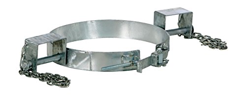 Vestil TDR-30-G Carbon Galvanized Steel Tilting Drum Ring 30 Gallon Drum 1,200 Lb. Capacity Gray
