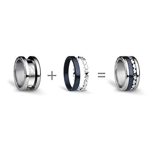 Bague BERING en acier argenté brillant de la collection Arctic Symphony modèle Maas - 2