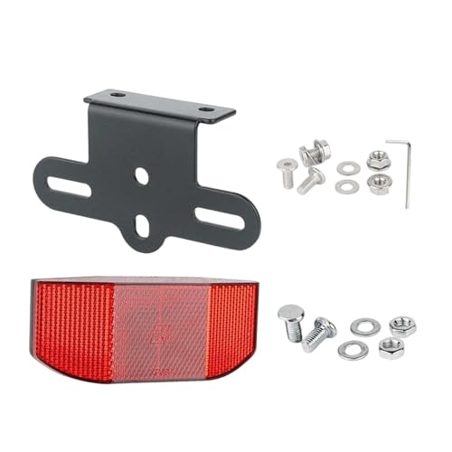 Aosekaa Bike Rear Reflector for Luggage Rack, Red Bicycle Safety Warning Reflector with L-Bracket for Mountain and Road Bikes