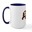 White/Navy Inside - Large Mug