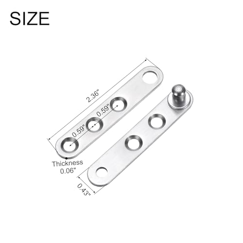 QUARKZMAN 4 Stücke aus kleinen Edelstahl Stahl 360-Grad Drehbare Versteckte Scharniere Tür Drehgelenk Scharniere Edelstahl Schubladen Fenster Tür Zubehör für Schränke