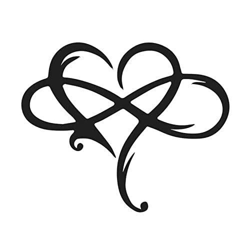 GOODLUKY Liebe Metall Wandkunst,Unendlichkeit Herz Stahl Wanddekoration,2 Größen,Personalisiert Metall Wand Deko,Herz Wand Schild Skulptur für Zuhause Hochzeits Dekoration,40x33cm