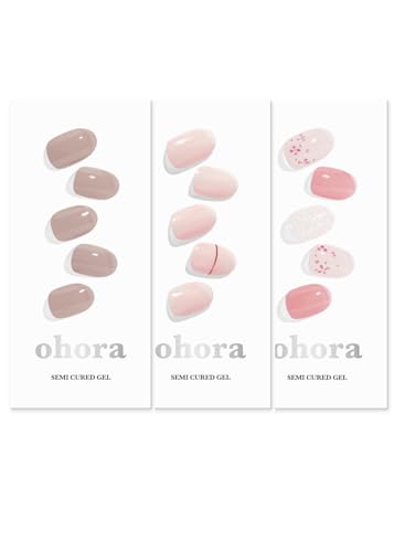 ohora Semi Cured Gel Nail Set of 3 (N Cream