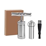 ANCKSNM Aluminum Alloy Spice Compression Tool, Portable Handle Pollen Compressor, Suitable for Herbs, Spices, Garlic, Pepper, Salt