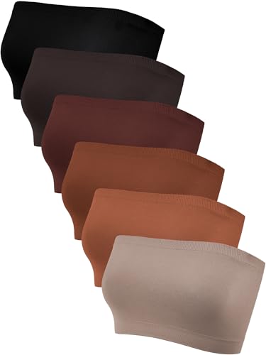 Soutien-gorge sans bretelles anti-irritation lot de 6 bandeaux sans couture extensibles Geyoga