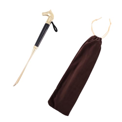 Chausse-pied long manche en métal Healvian | Lot de 2 avec tête de cheval