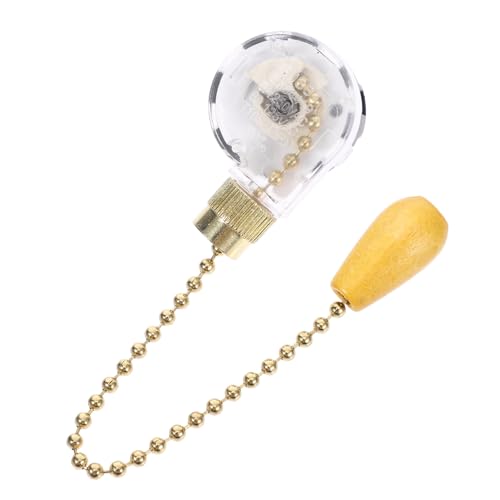 Cabilock Cadena de Tirador para Ventilador de Techo y Luz Interruptor de Velocidades con Colgante Decorativo de Diseño Elegante para Dormitorio y Sala Fácil Instalación Material Plástico y