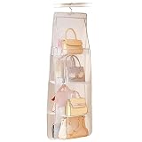 ONEORNEVER Handtaschen-Organizer für 8 Taschen, Oxford-Stoff, durchsichtig, Aufbewahrungstasche, Hängeorganizer Waschbar