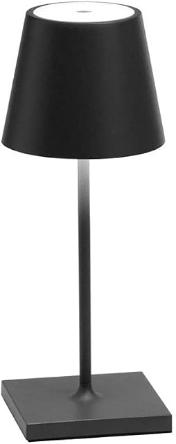 Zafferano Poldina Pro Mini Lampa Stołowa, Aluminium, Ciemnoszary, 38 x 11 cm