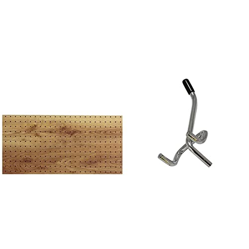 光(Hikari) ヴィンテージボード パンチングボード 有孔ボード 910x600x5.5mm 古木調 穴ピッチ:25mm PGMBD69-2 & パンチングボード用フックT 小 黒 4個入 PBTF71【セット買い】