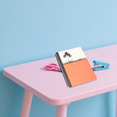 Cahiers à spirales A5 lignés par 4 pour étudiants et notes de bureau - 6