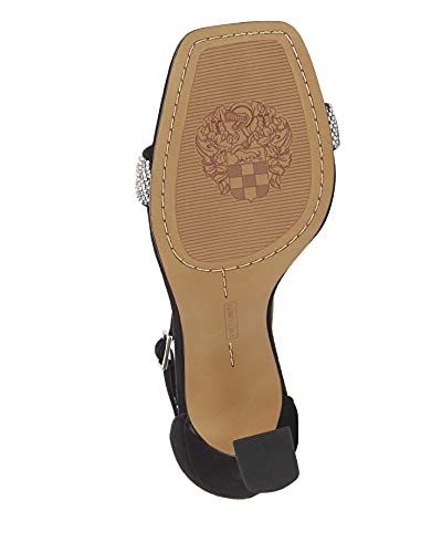 Vince Camuto Women's Footwear Women's Relasha Embellished Sandal Heeled, Black, 8.5 #TOP3