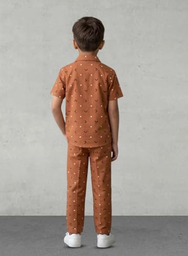 Image of 3BROS Unisex Pure Cotton Short Sleeve Kids Night Dress for Boys & Girls Nightwear /Sleepsuit /Sleepwear /Loungewear Night Suit for Boys and Girls Top and Pyjama Combo Set