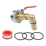 Edelstahl-Auslaufventil, 200 l, säurehaltig, alkalibeständig, Ersatz-Trommelhahn für Tonneneimer, auslaufsicher, industrielle Flüssigkeitsdosierhahn für Öl-Wasserbehälter (25 mm)