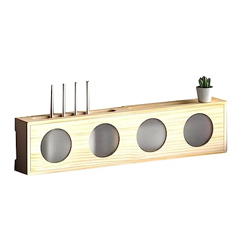 Routeur WiFi mural en bois Sto Box d'ébénisterie et porte en acrylique dépoli