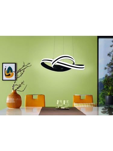 Lustre LED moderne noir GL0392 performant pour un éclairage de salon idéal