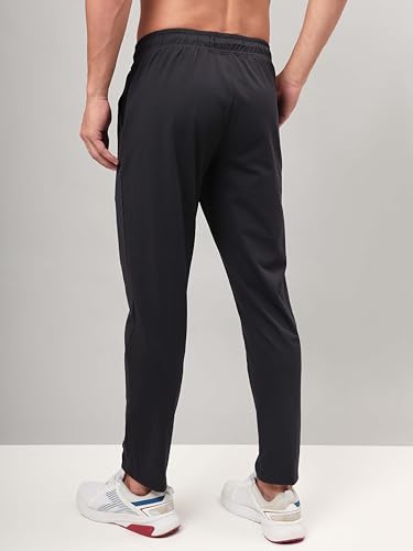 Image of TECHNOSPORT Men's Regular Fit Mid Rise Solid Plus Size Trackpants with Quick Dry, Anti Microbial, SPF50+ for Regular and Sports Use