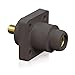 Leviton 18R22-UE 18 Series Single Pole Cam Type Female Panel Receptacle, Ball Nose.75" Threaded Stud Termination, 90 Degrees, Cable Range #2-4/0, 400 Amp Max, Black