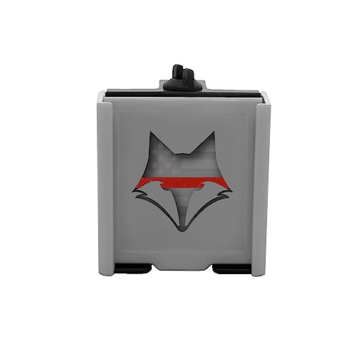 Image of DESERT FOX GOLF Phone Caddy - American Flag Golf Cart Phone Holder - Secure Velcro Mount, One-Hand Access, Universal Fit, Patriotic Golf Accessories (Red Line)