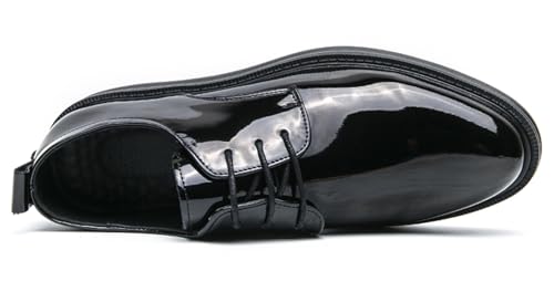 Mens Sneakers Black Prom Dress Oxfords Tuxedo Leather Derby Fashion Business Comfortable Casual Walking Shoes3