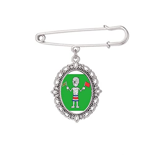 Broche drapeau Costa Rica Chine Brésil, finition émail pour châle et robe