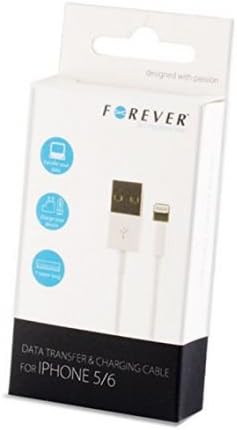 Kabel USB Forever do iPhone 5/6 biaĹy