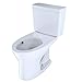 TOTO CST746CEMG#01 Drake Two-Piece Elongated Dual Flush 1.28 and 0.8 GPF DYNAMAX TORNADO FLUSH Toilet with CEFIONTECT, Cotton White