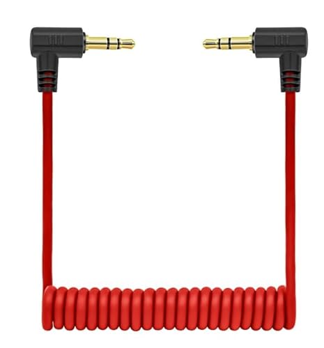 JiangZShangM 2PCS Cavo Microfono TRS da 3,5 mm, Cavo Corto per Fotocamera, Videocamera e Registrazione Audio, Cavo Microfono TRS 3,5 mm per DSLR e SLR, Trasmissione Audio di Alta Qualità