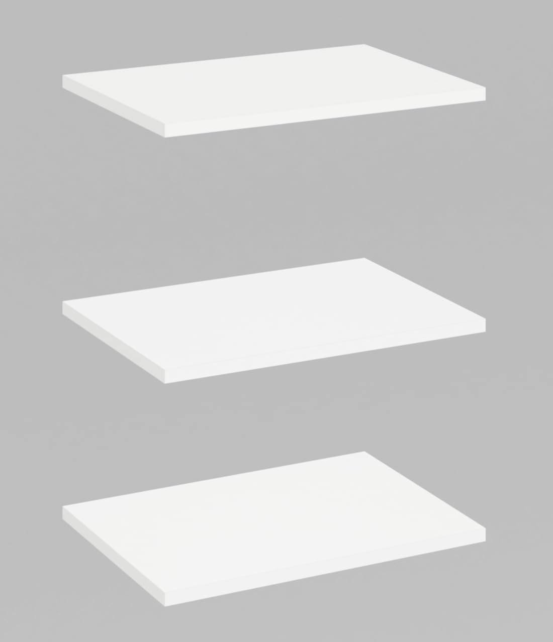 MDF Engineered Wood Wall Mounted Shower Shelf with 3 Tier (12x30 CM,White)