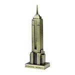 Beautyflier Vintage Bronze 7 Inch New York Statue of Empire State Building Model Statue Collectible Figurine Home Desktop Décor, Collectible Artificial World Famous Buildings Sculpture.