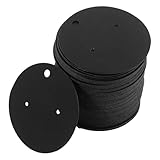 Anneome 100 Piezas Tarjetas para Exhibición de Pendientes de Joyería Papel Negro Redondo de Soporte Seguro para Orejeras Embalaje para Venta por Mayor para Pequeñas Empresas