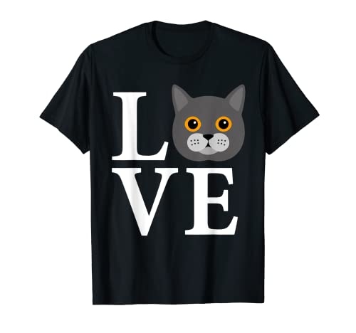 LOVE British Shorthair Cat Camiseta Camiseta