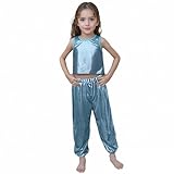 Kostüm mit vertikalen Streifen, Lange Hose, Kinderkostüm für Kunstaufführungen, Größe 5-13 Jahre(Blau,12-13 Years)