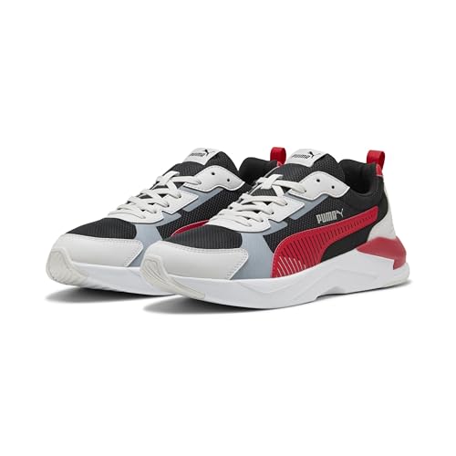 PUMA X-Ray 3 LT Unisex Yetişkin Spor Ayakkabı, PUMA Black-Red-Feather Gray, 43