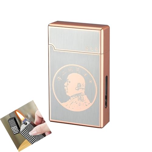 Encendedor suave de queroseno con control de voz, múltiples métodos de encendido, ventana de combustible visible, combustible reciclable, caja de regalo de alta gama para uso personal o regalos