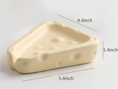 Porte-savon design fromage chic pour votre salle de bain beige - 3